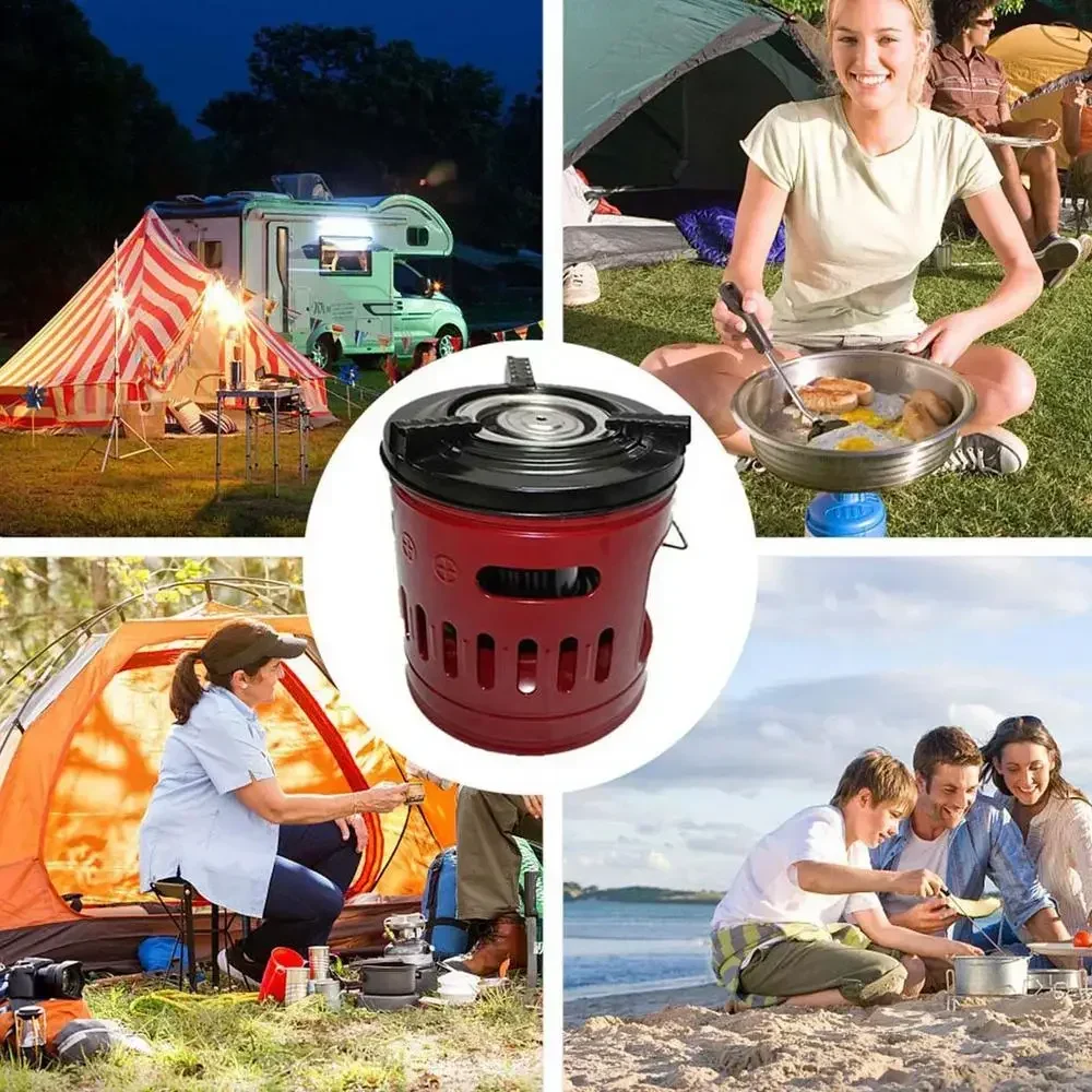 Großer 15-Liter-Kraftstoffkocher mit 10 Dochten, tragbarer Campingkocher aus Eisen, für Outdoor-Kochen, Picknick, Wandern und Überlebensausrüstung – Detail 3