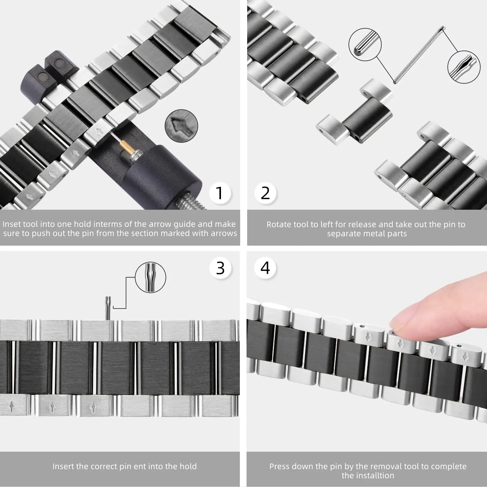 Per 22mm cinturino per orologio cinturino in acciaio inossidabile cinturino in metallo per Samsung Galaxy 3456 orologio 46/42mm Gear S3 Frontier uomo donna