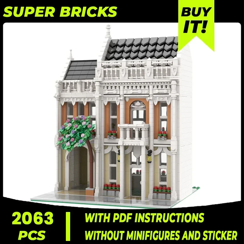 Moc Building Blocks Modular Street View Boutique building Technical Bricks DIY Assembly Construction Toys For Kids Holiday Gifts