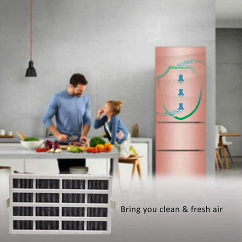 A44F-9 ชิ้น W 10311524   ตู้เย็นกรองคาร์บอนที่เปิดใช้งานเปลี่ยนไส้กรองอากาศสําหรับชิ้นส่วนตู้เย็น Whirlpool