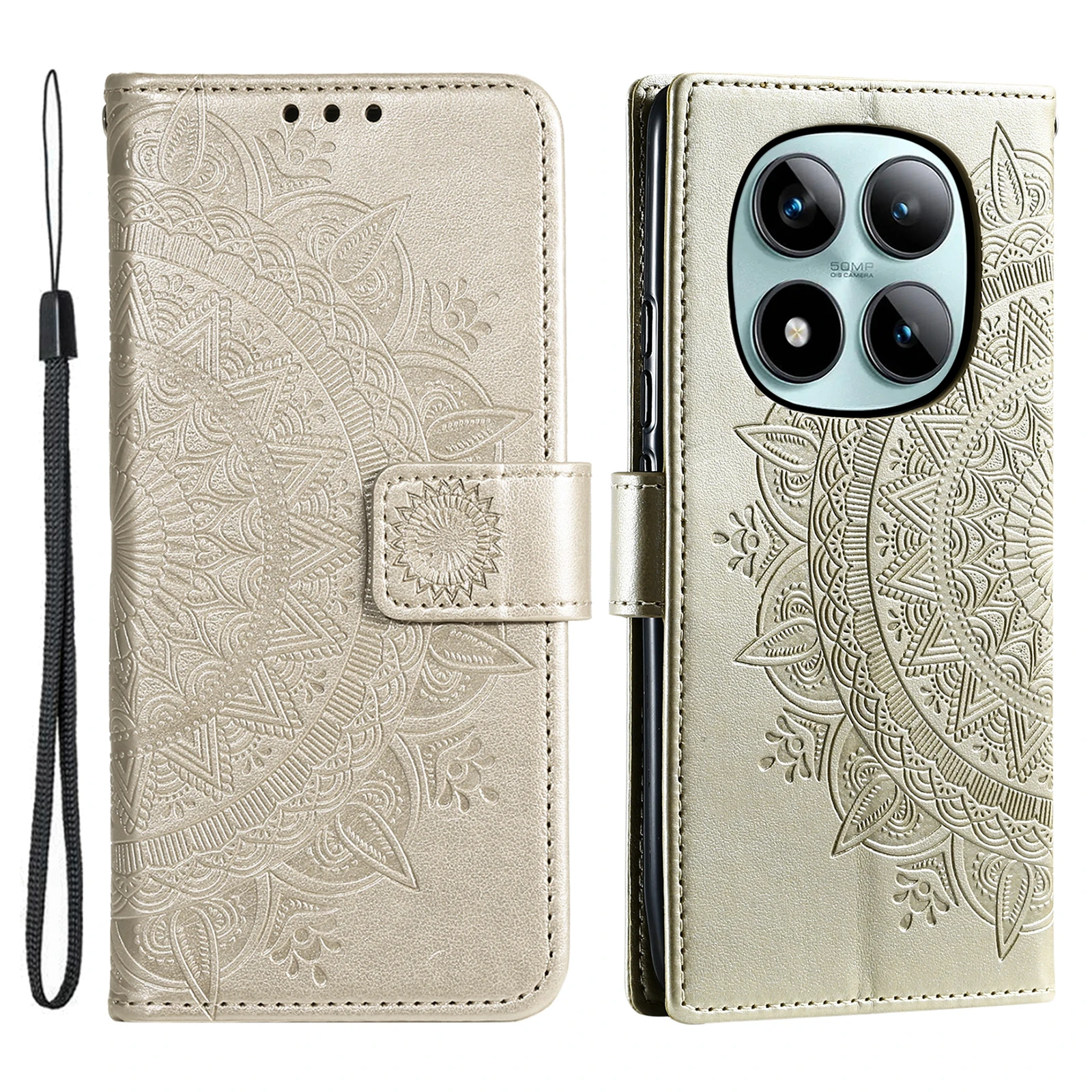 Кожаный чехол с тиснением цветочной карты Solt Wallet для Xiaomi Redmi Note 15 Pro Plus 14 13 12 11 14C 13 RFID-книжка-подставка