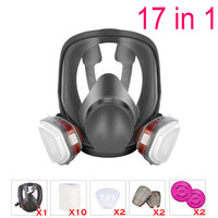 6800 17 in 1 Chemical Mask Gas Protective Dust Masks Dustproof Respirator Paint Pesticide Spray Silicone Full Face Filters