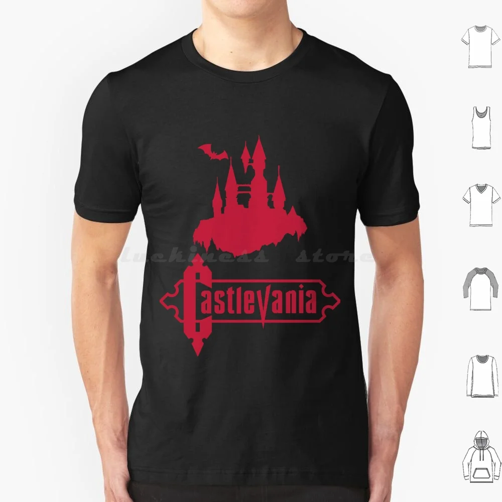 Castlevania T Shirt 6xl Cotton Cool Tee Castlevania Castillo Castle Vampire Vampiro Dracula Belmont Bat Murcielago Nes
