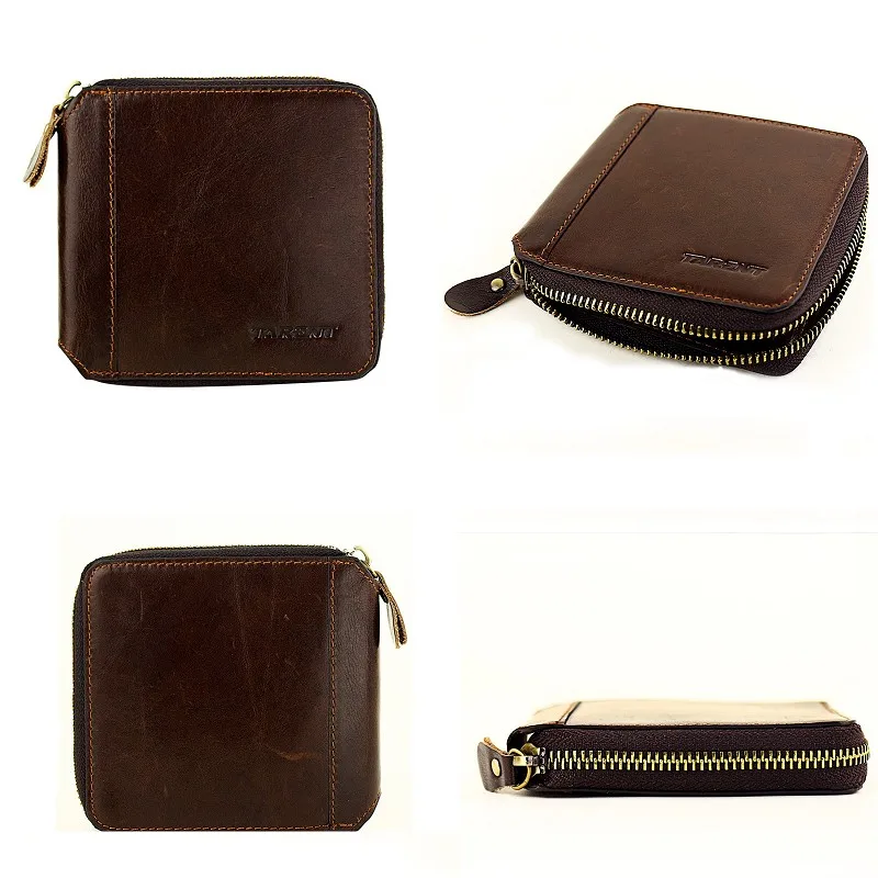 New Men's Multifunctional Cowhide Wallet Accordion Card Holder Purse Unisex Genuine Leather Coin Moneybag