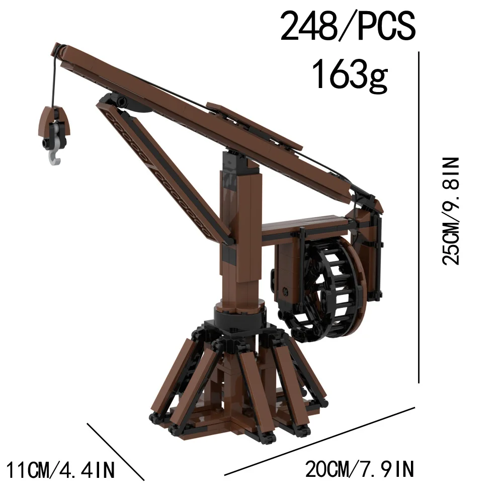 MOC Middeleeuwse Militaire Serie Soldatenfiguren Scène Bouwstenen Katapult Rijk Kasteel Ridders Zware Kruisboog Steentjes Speelgoed Cadeau
