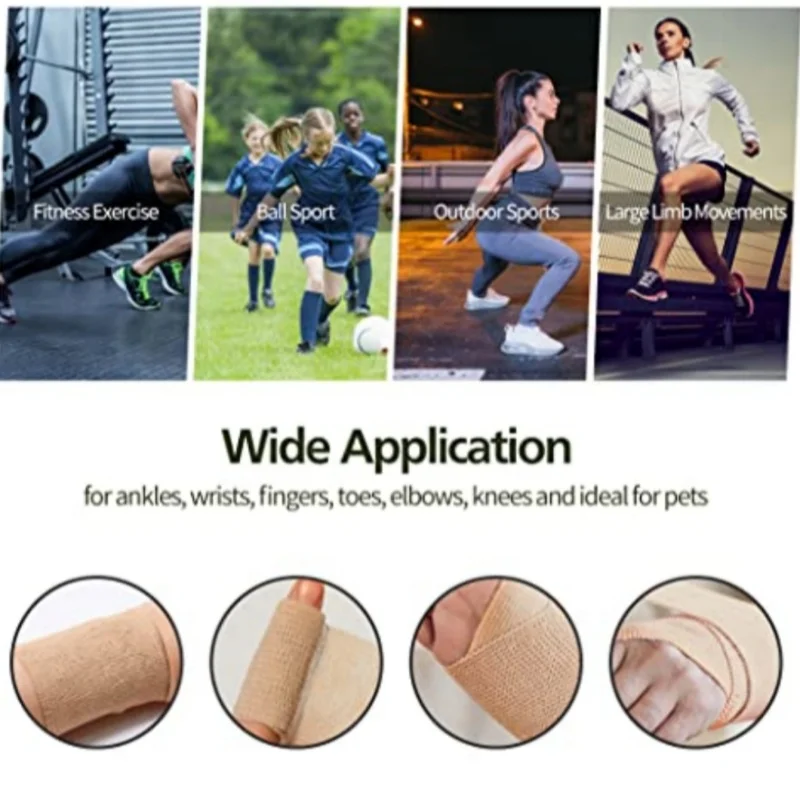 1 Stück 5 cm selbstklebende elastische Bandage - Sport-Elastikbandage, Haustierbandage, schützt Handgelenk, Knöchel, Finger und Zehen (mehrfarbig) – Detail 6
