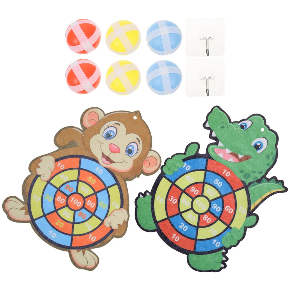 

Sticky Ball Game 2 Sets Educational Plastic Toy Board Indoor Kids Boy Gifts Lightweight Wall Hang Hook Safe Play Promote