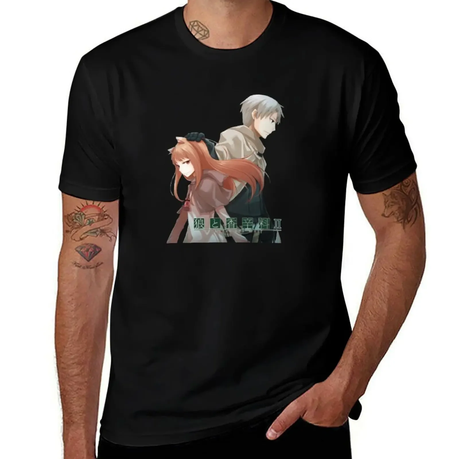 

Spice and Wolf, Holo and Lawrence T-Shirt graphic t shirt vintage tees vintage graphic tee big and tall t shirts for men