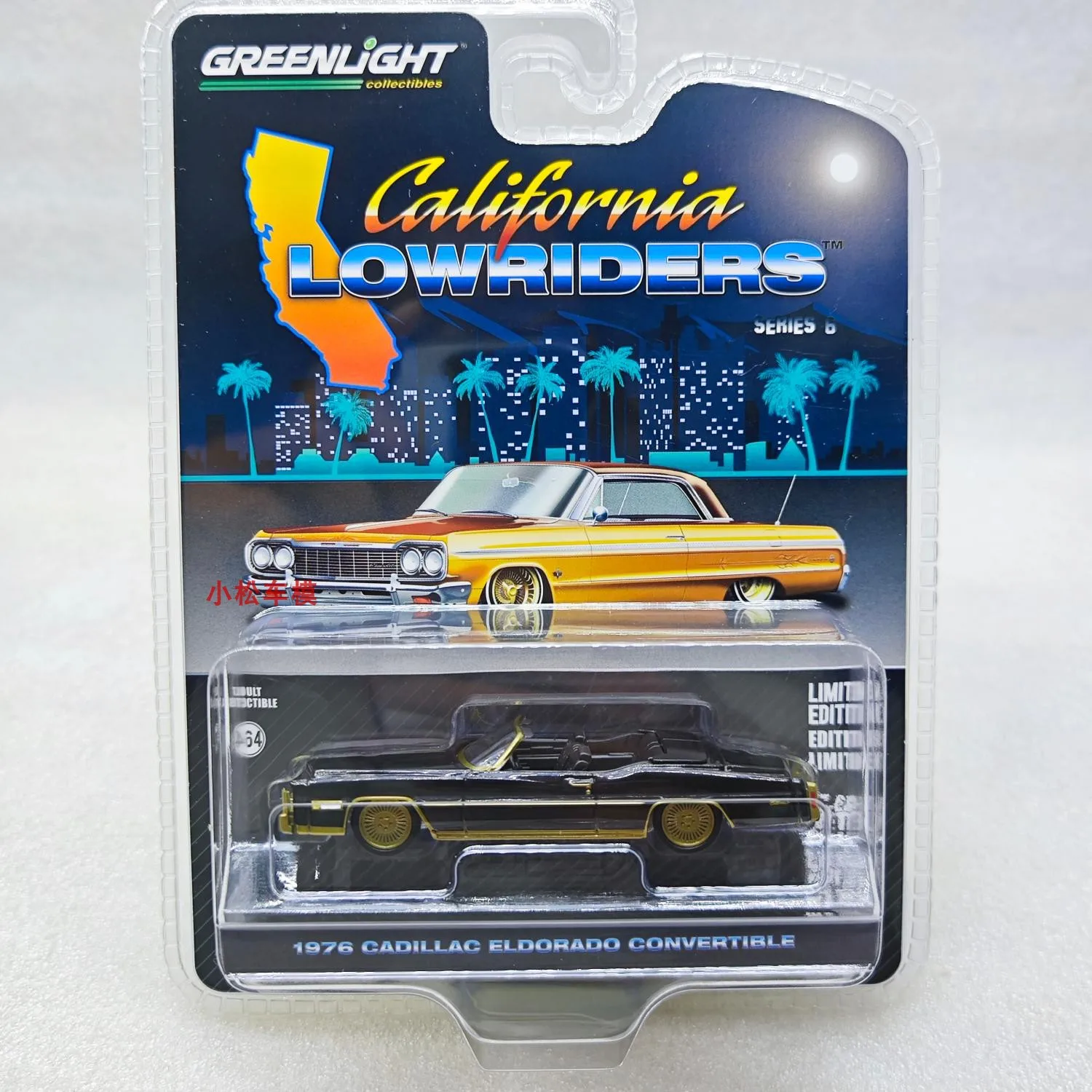 greenlight-1-64-カリフォルニア-ロースラング-6-1976-キャデラック-エルドorado-コンバーチブル-ダイキャスト合金車モデル-コレクタブルギフト