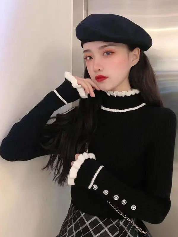 

Женская трикотажная базовая одежда для зимы 2025: универсальная мягкая трикотажная кофта для повседневной носки