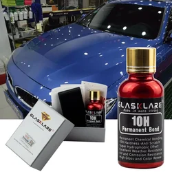 -revêtement de céramique liquide pour vernis de voiture, 30ML, 10H, revêtement de verre hydrophobe, feuille de protection, soin anti-rayures, revêtement de détail automobile