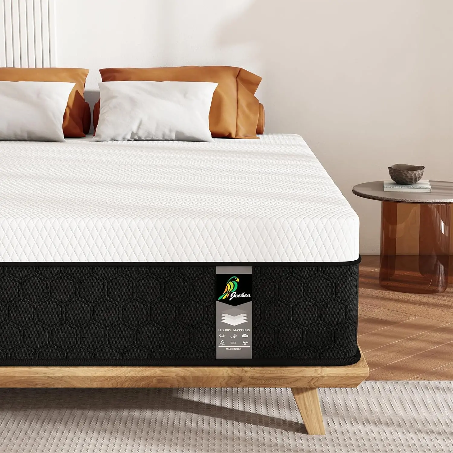 Queen Mattress in a Box - 10 Inch Memory Foam Mattress Queen Size - Queen Hybrid Mattress for Back Pain Relief - Medium Firm