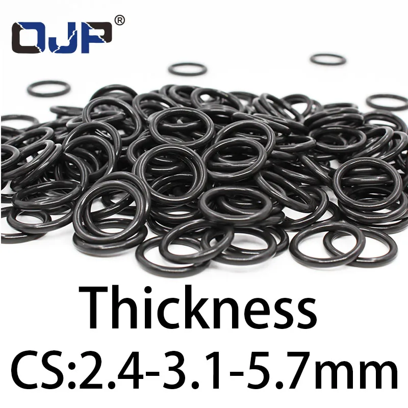 O-ring thickness 2.4-3.1-5.7mm CS fluororubber FKM sealing temperature resistant gasket rubber ring complete in specifications