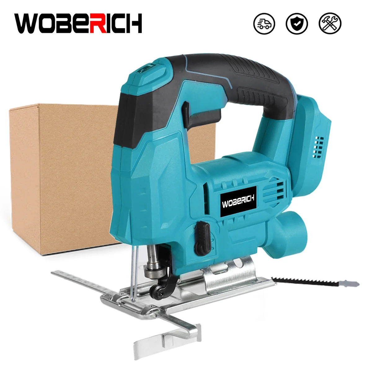 

Cordless Jigsaw Electric Jig Saw Blade Adjustable Speed Woodworking LED 6 Gear Speed Power Tool for Makita 18V Battery