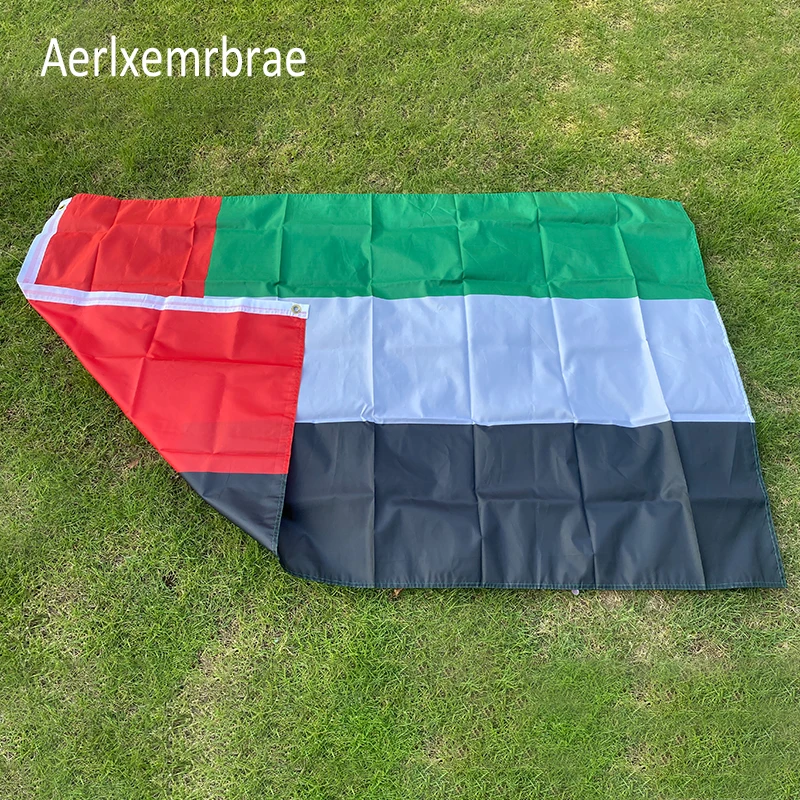 aerlxemrbrae flag The United Arab Emirates Flag Nation 3ft x 5ft Polyester Banner Flying Custom flag