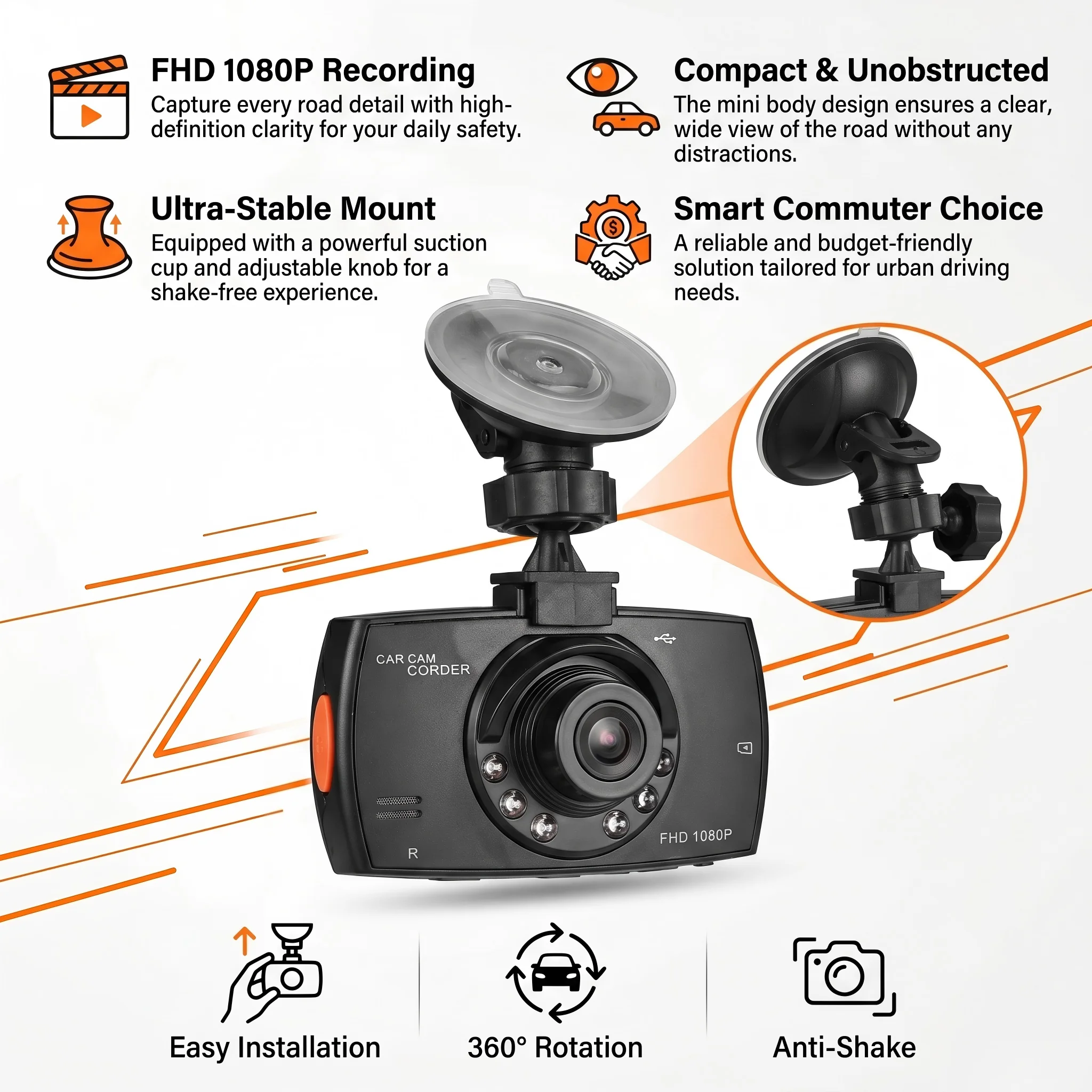 Ультра-HD 1080p панорамный вид – обзор и цена Panoramic Dash Cam 360