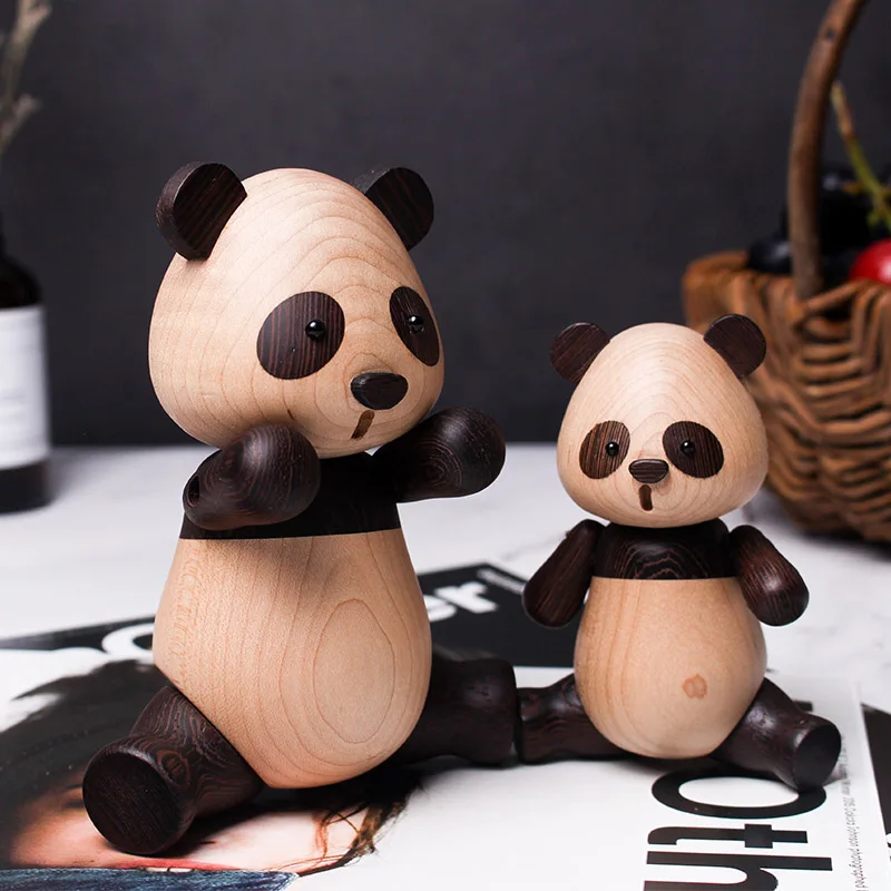 Resina Panda Animal Miniaturas, Artesanato Criativo, Brinquedos De Madeira, Acessórios para Escritório, Decoração de casa