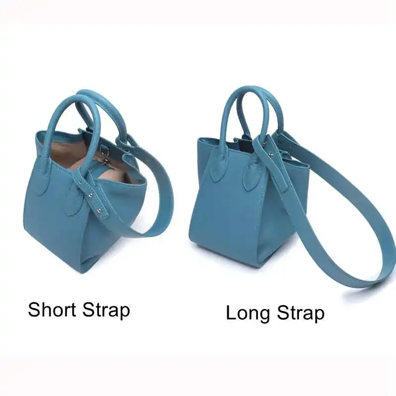 Designer Leather Bucket Bag Genuine Cowhide Basket Bag 2023 New Women Underarm Purse Small Tote Bag