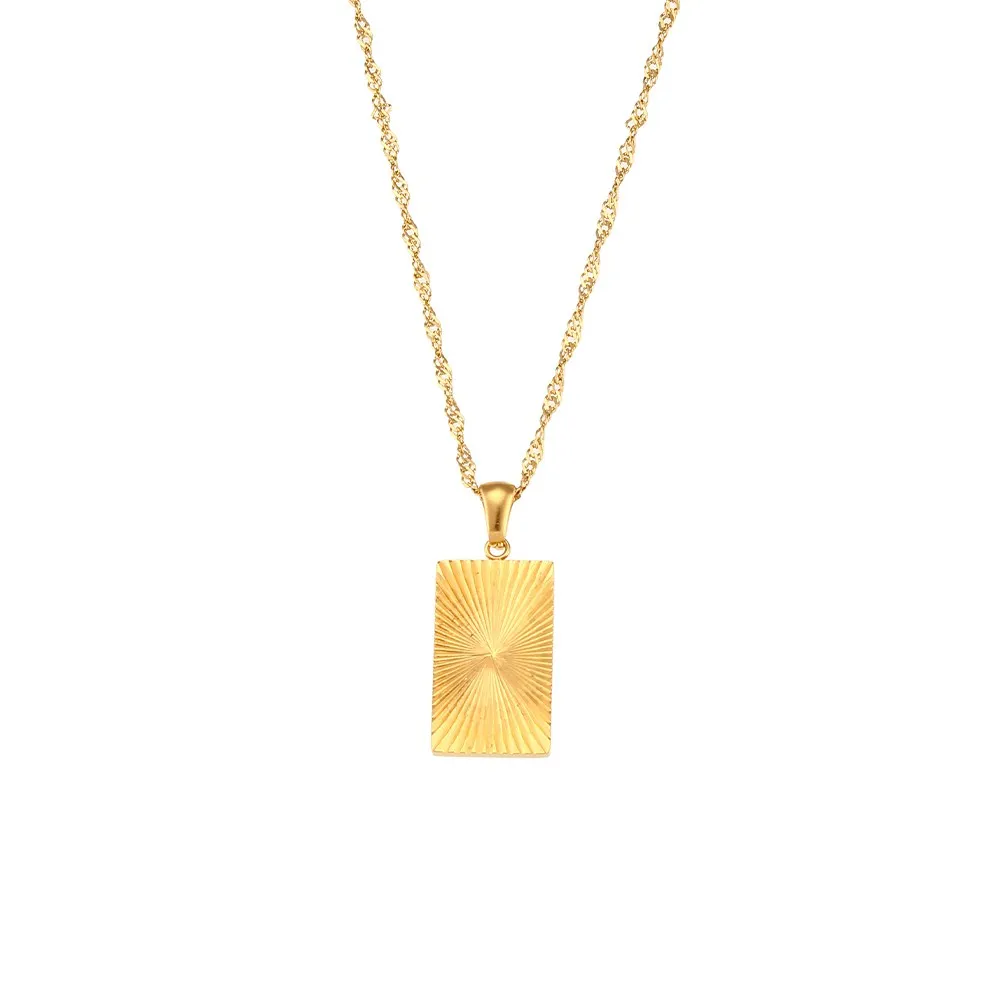 Women's 18K Gold Plated Waterproof Necklace Earring Set