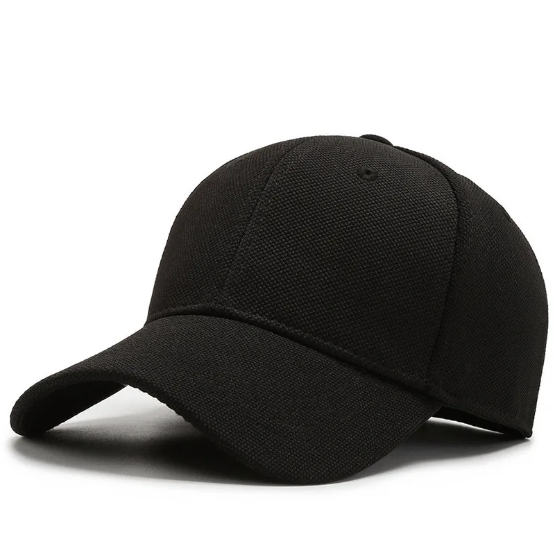 Custom Logo Full Closed Fitted Cap Hat New York Size Plus Large Trucker Men's Cap Hip Hop Baseball Snapback Visor Brim