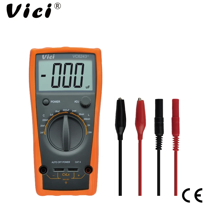 Digital LC Meter High Accuracy 20H Inductance 2000uF Capacitance Tester PCB Circuit Capacitor Self-discharge Multimet Test Clips