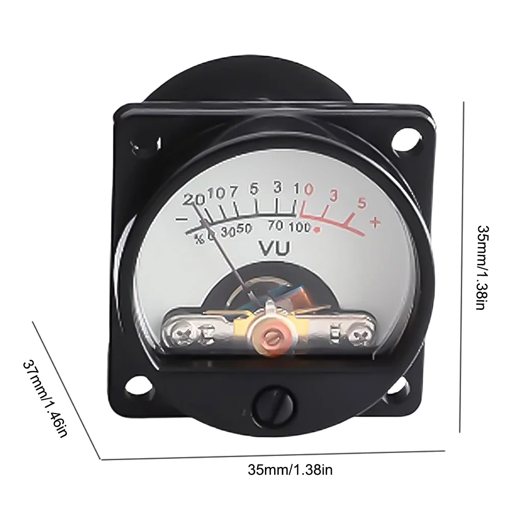 6V-12V Panel VU Meter Warm Back Light Recording 500UA VU Panel Meter VU Meter Audio Level Amp Meter