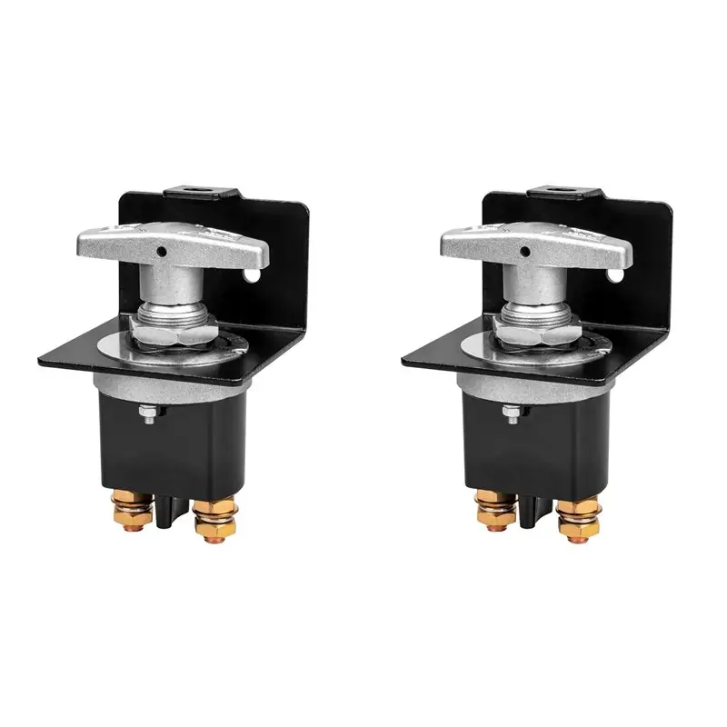 

【VALUE MONEY】2X 500A High Current Battery Disconnect Switch, 12-36V Battery Cut Off Switch With Lock-Out Plate, Replace 20247, T
