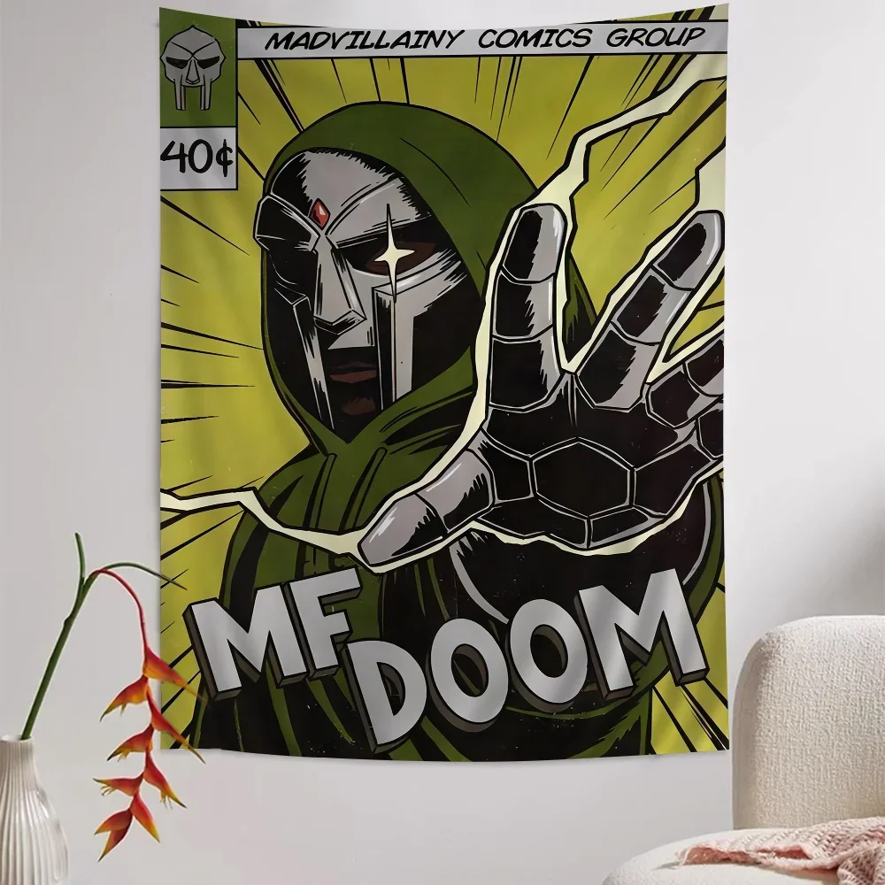 MF DOOM نسيج ملون للتعليق على الحائط التارو الهبي سجاد الحائط ديكور المنزل