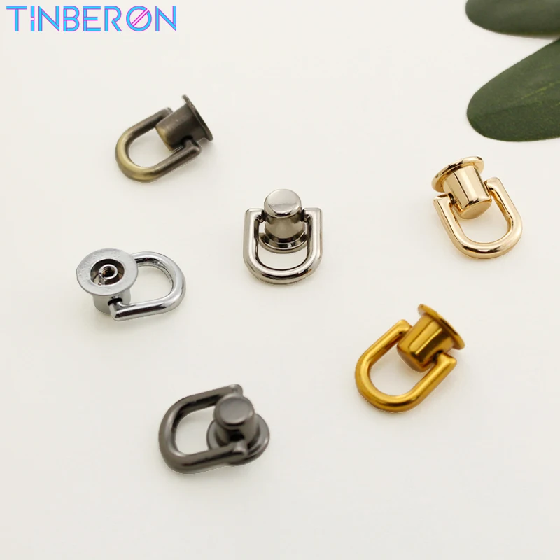 TINBERON – Rivet de mamelon rotatif en métal avec vis, pour sac en cuir, bricolage artisanat, tête de moine, sucette, accessoires de quincaillerie à ongles