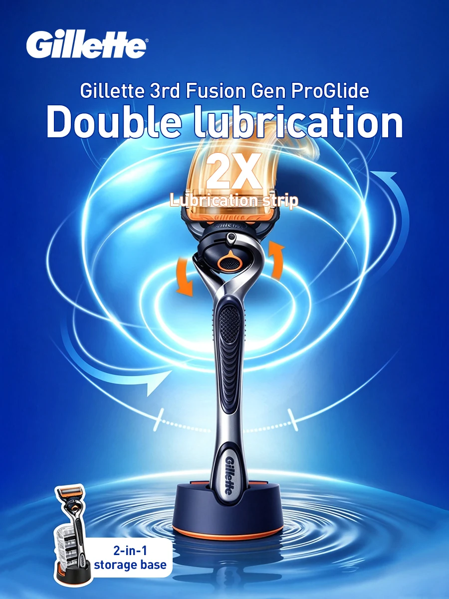 Gillette ProGlide 3. Generation Rasierset 1 Griff 4 Klingen 360°-Schwenkbolzen 5 Nanometer-Klingen Doppelte Gleitstreifen Basis-Trimmer – Detail 1