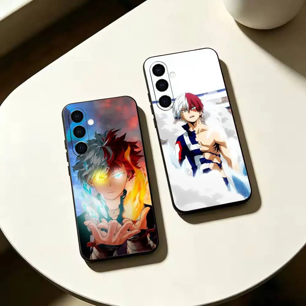 Anime S-Shoto T-Todoroki Black Soft Silicone Phone Case for Samsung Galaxy A73, A42, A72, A70, A53, A52, A51