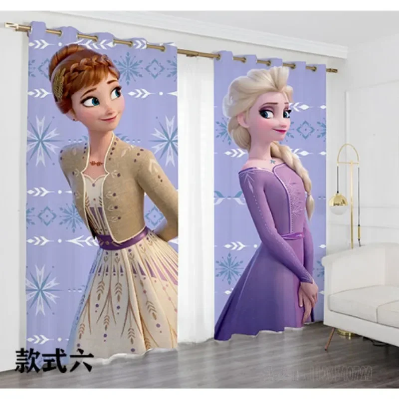 Disney Frozen Princess Super Combination Olaf Elsa Window Curtain 3D Print Blackout Curtains Living Room Bedroom Decor Kids Gift