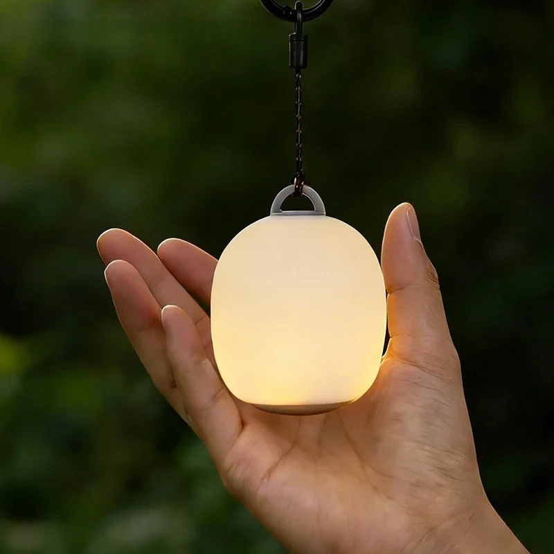 

Portable Camping Lantern MINI Egg-Shaped Squeeze Silicone Light Rechargeable LED Outdoor Emergency Picnic Lamp for Cozy Ambience