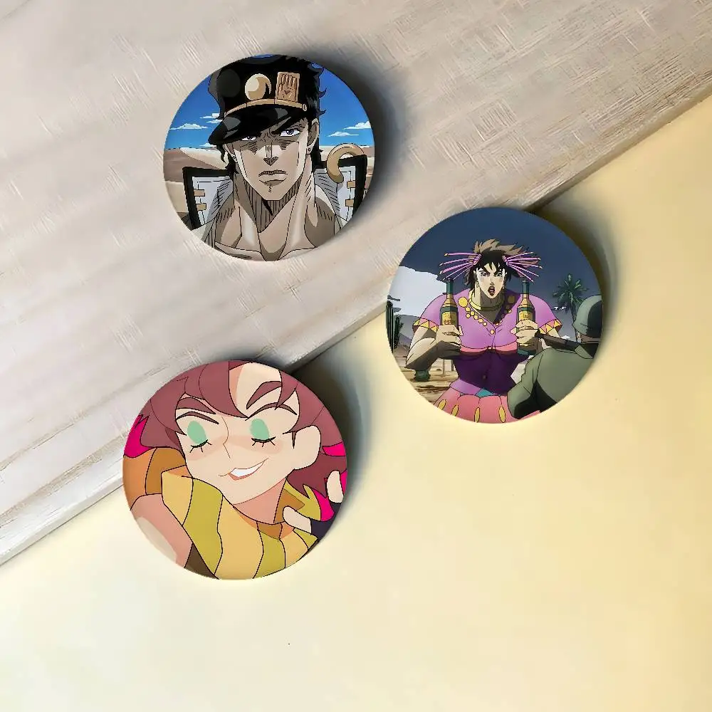 Jojo's Matching Icons! Badges Peripheral Lapel Pins Tinplate Round Brooch For Shoulder Bag Accessories Souvenir Gifts