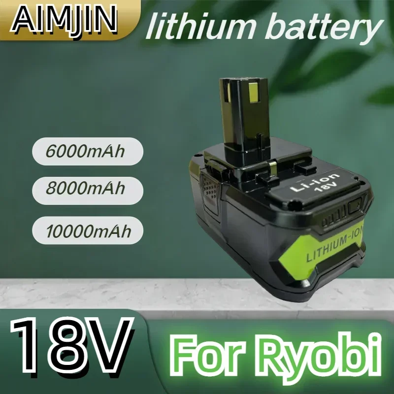 High-Capacity for Ryobi 18V 6000/8000/10000mAh Lithium Battery ONE P102 p103 P104 P105 P107 Cordless Power Tools