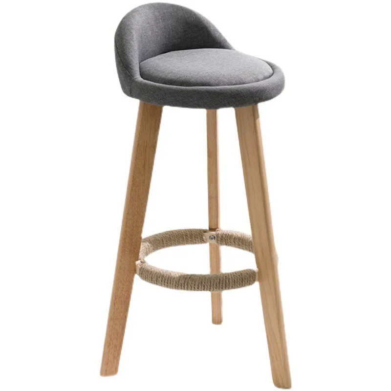 

Solid wood bar chair rotating high stool home bar