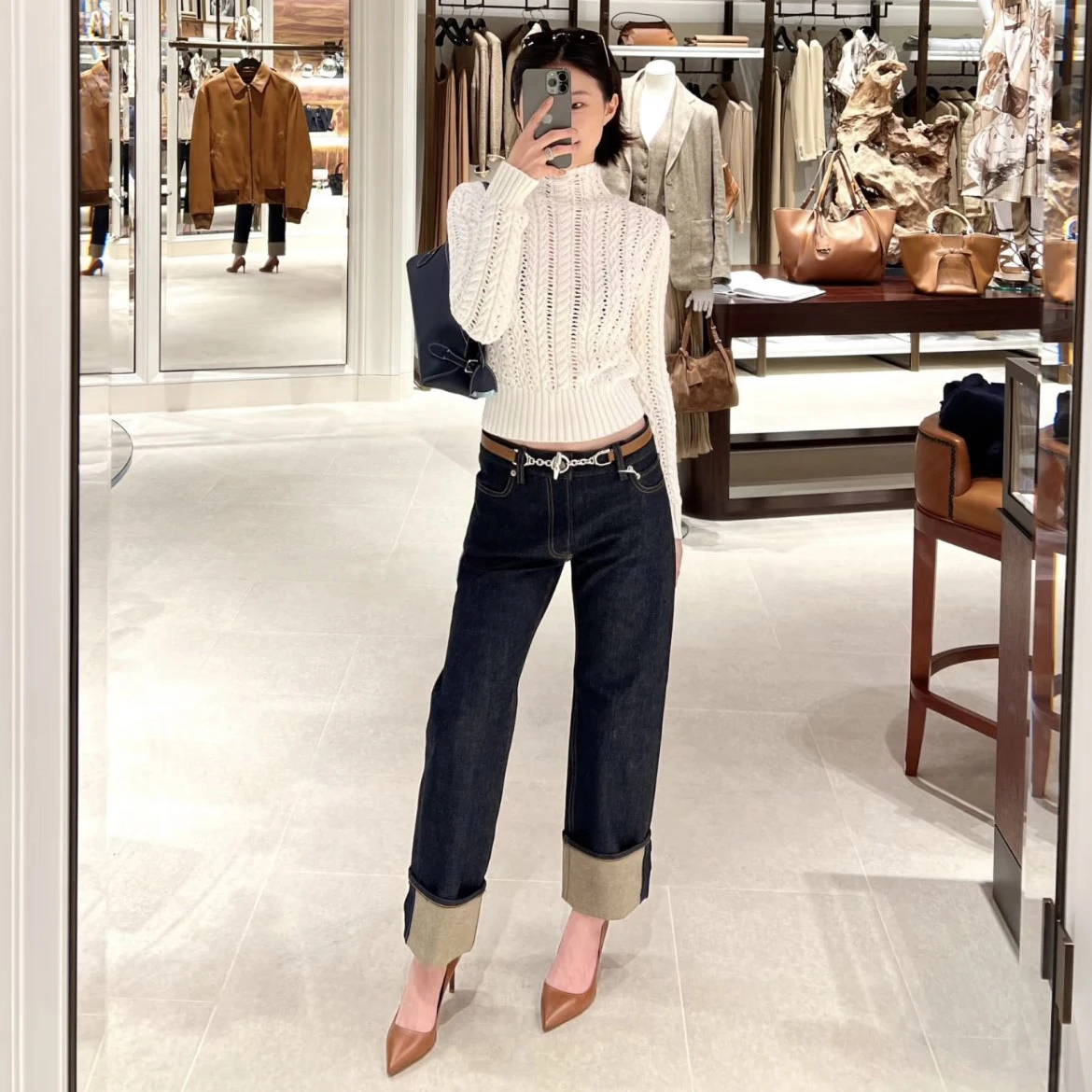 

Ele Lady Knitted Sweater Twist Weave 3D Crt Long Sve Cotton Silk Spring Faion Women's Overhead Knitwear