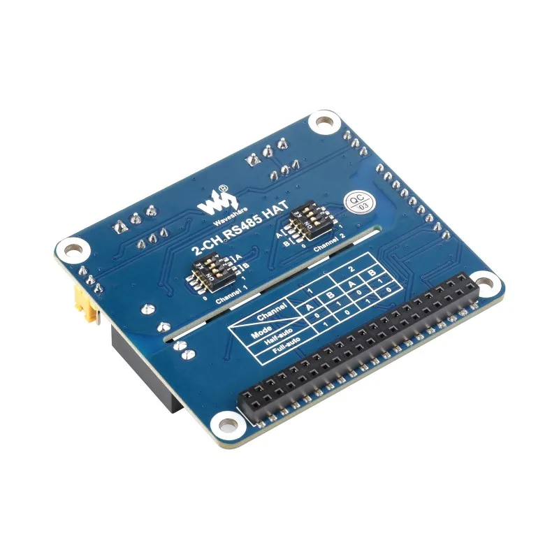 Raspberry Pi 2 Channel Isolated RS485 Expansion HAT SC16IS752 + SP3485 Solution for Raspberry Pi 5 4B 3B+ 3B Zero 2 W