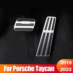 Pedales de freno y acelerador de combustible para coche, cubierta antideslizante, accesorios de almohadilla, para Porsche Taycan 2019, 2020, 2021, 2022, 2022