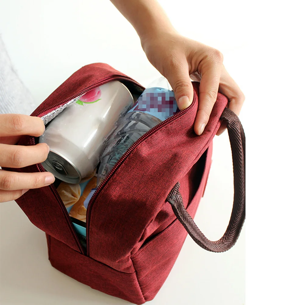 Personalized Customization Name Red Insulated Lunch Bag Thickened Food Storage Outdoor Travel Picnic Bag Bento Bag