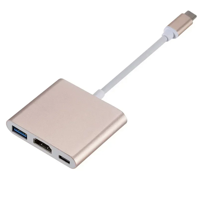 Tipo para hdtv hd patch cord usb3.1 três-em-um docking station tipo para conversor hdtv doca usb c laptops