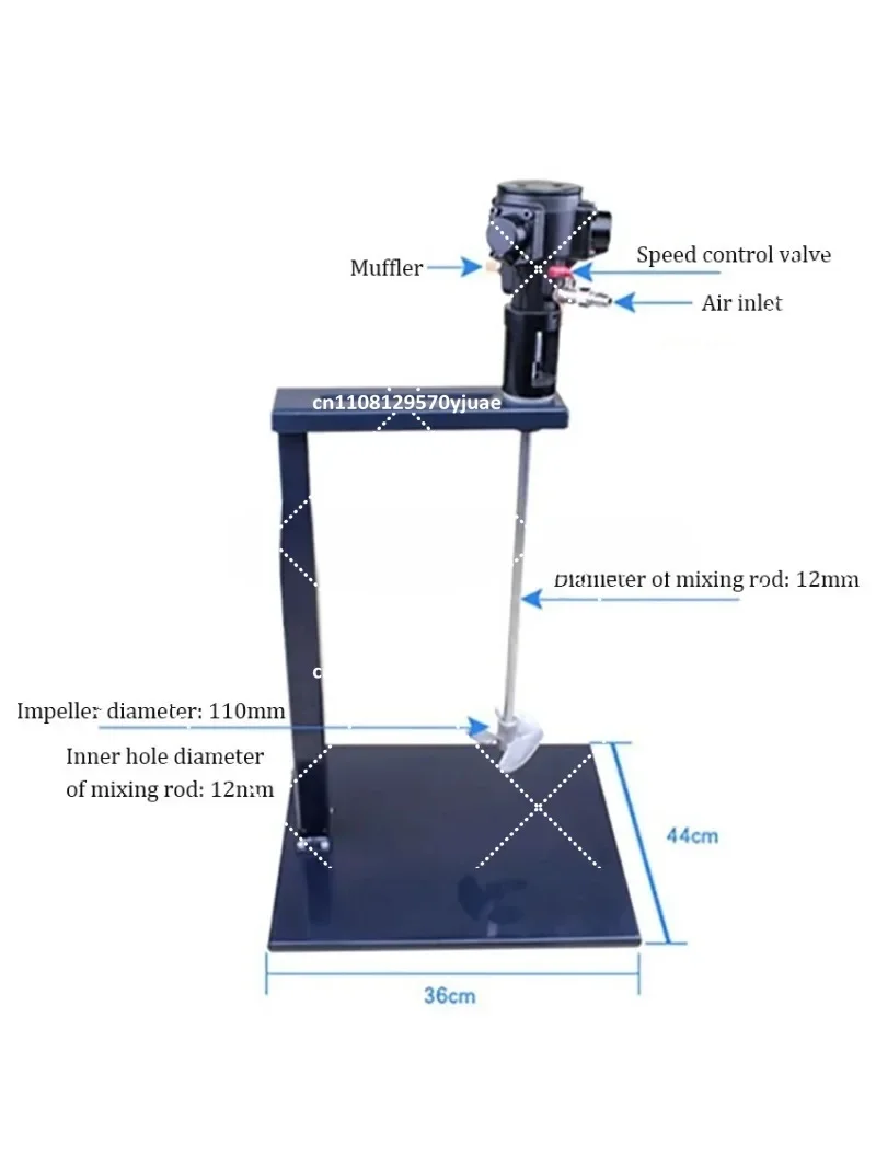 20L Pneumatic Paint Mixer Automatic Lifting Air Agitator 5 Gallon Ink Glue Mixing Machine - Blender Stirrer for Industrial Use
