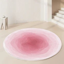 Light Luxury Carpets for Living Room Fluffy Soft Lounge Rug Thick Gradient Round Carpet Nordic Style Bedroom Decor Non-slip Mat