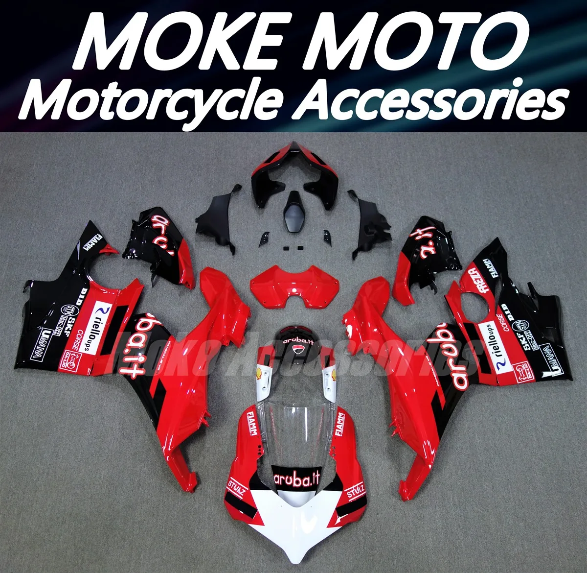 

Motorcycle Fairings Kit Fit For Panigale v4 v4s 2018 2019 2020 Bodywork Set 18 19 20 Abs Injection Red Black