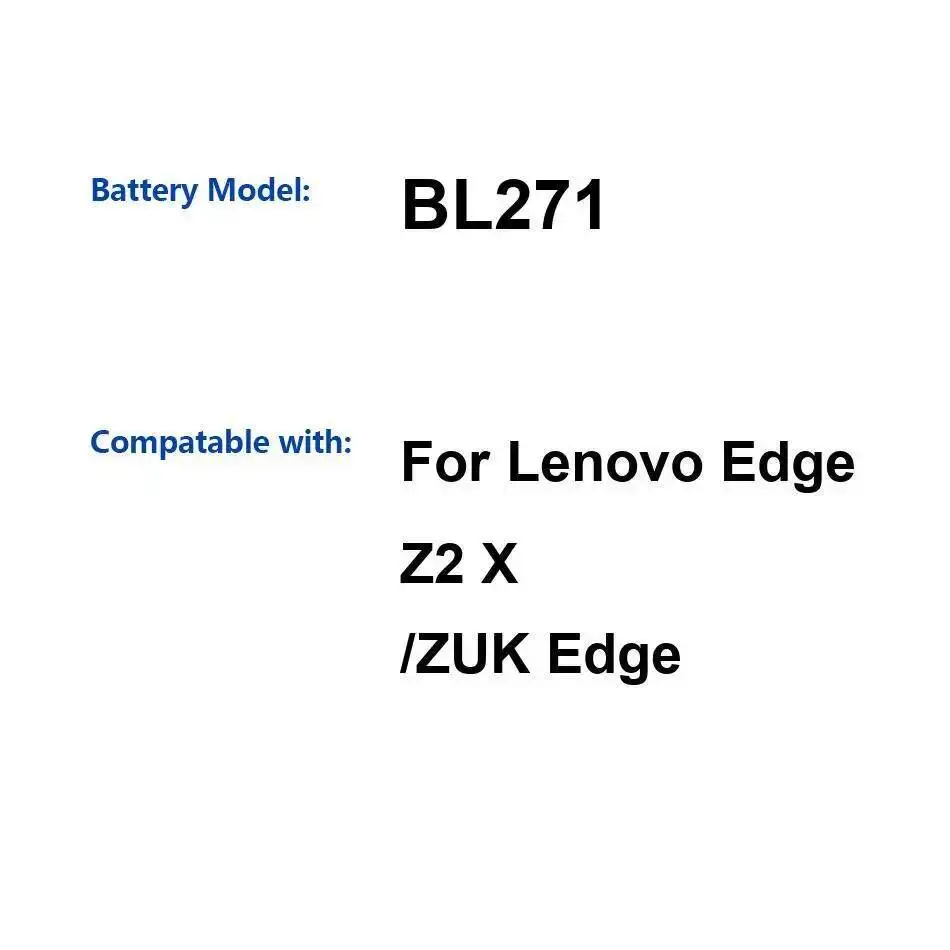 

BL271 Прочный аккумулятор мобильного телефона 3050 мАч для Lenovo Edge Z2 X Zuk