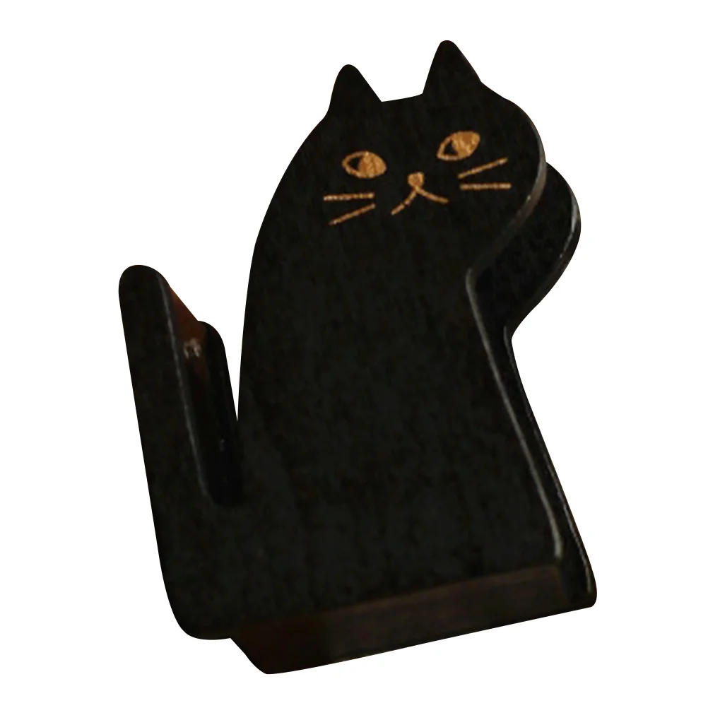 

Heavy Duty Tape Cat Holder Exquisite Dispenser Shaped Adorable Black Wooden Stand Child