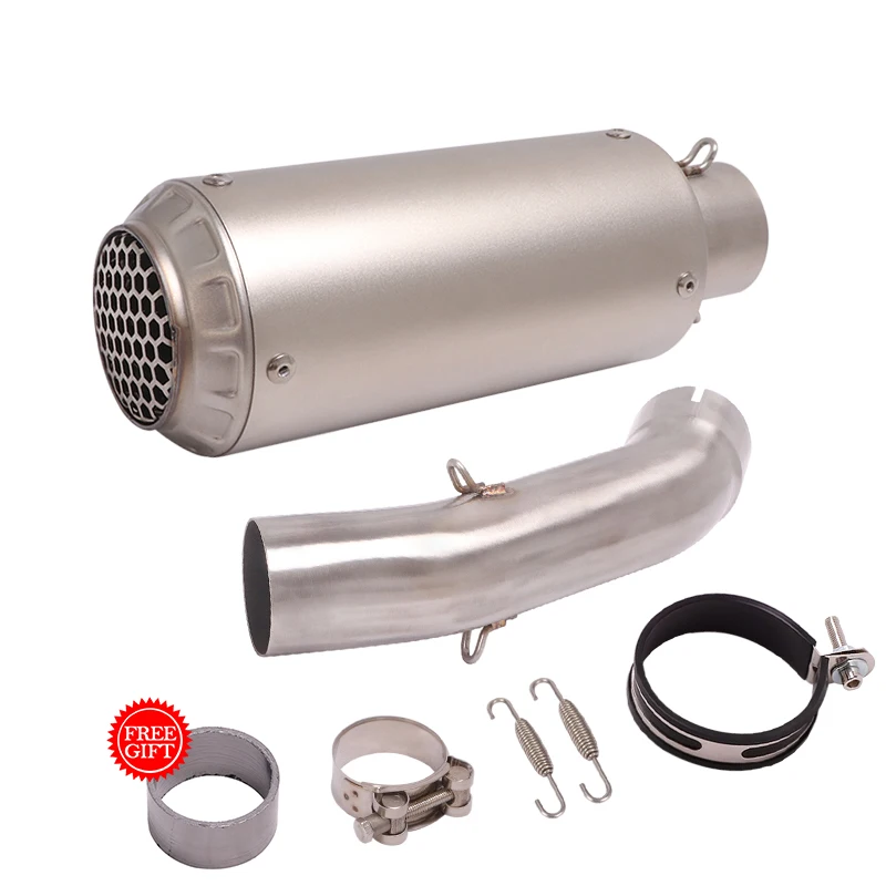 

Slip On Motorcycle Exhaust Escape With Middle Link Pipe Muffler For Husqvarna 401 SVARTPILEN 401 VITPILEN 125 250 2018 - 2021