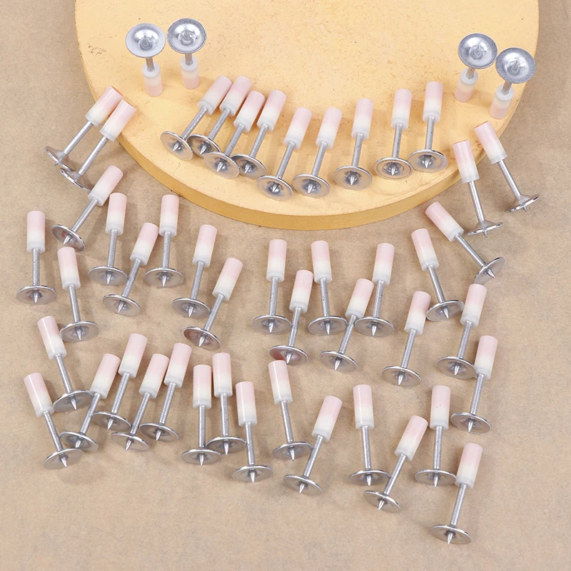 50 pçs prego de aço manual rebite prego redondo unhas fio concreto entalho dispositivo metalurgia ferramenta fixação