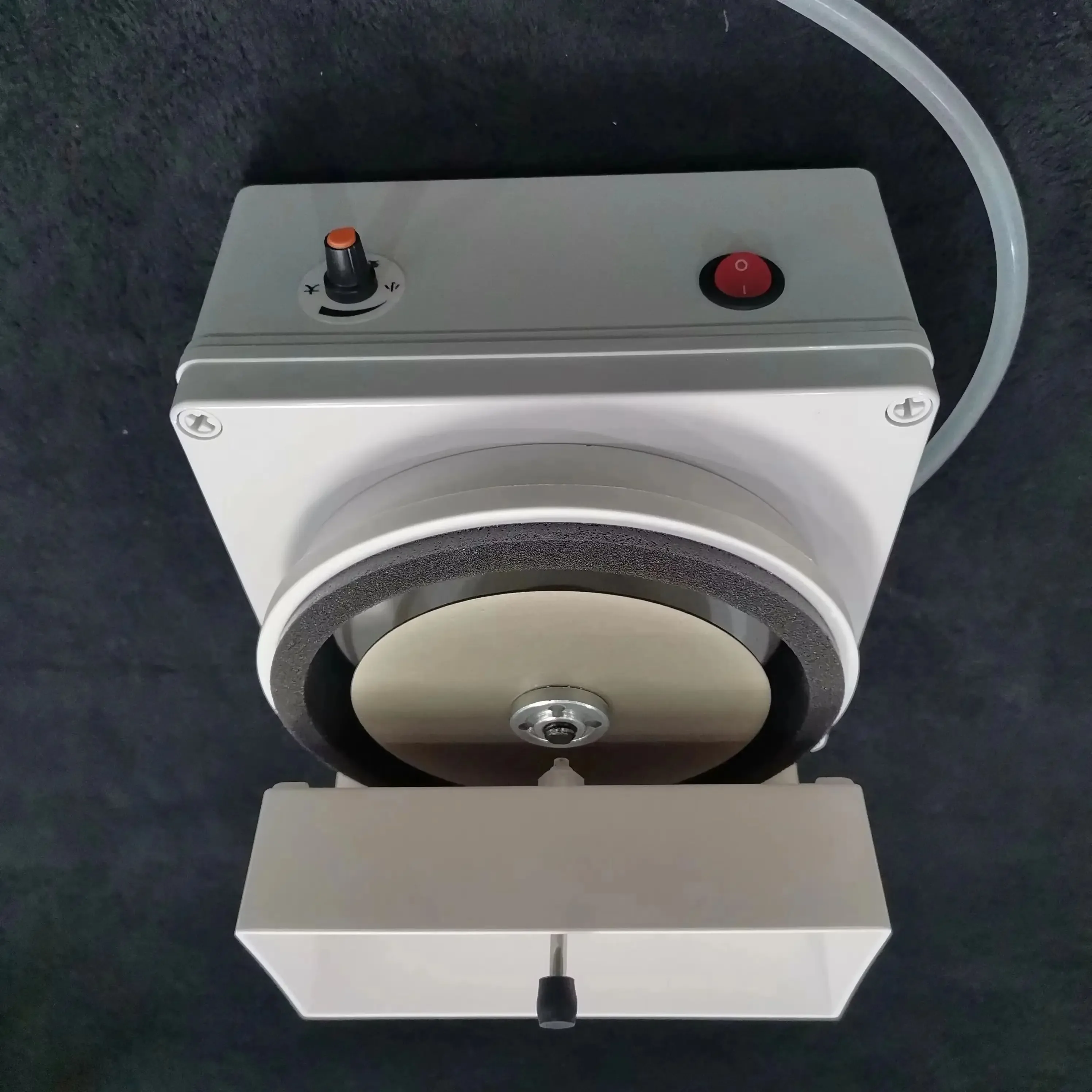 Portable Water-Cooled Lapidary Sharpener, 125mm Electric Flat Grinder for Gemstone Polishing & Tool Sharpening