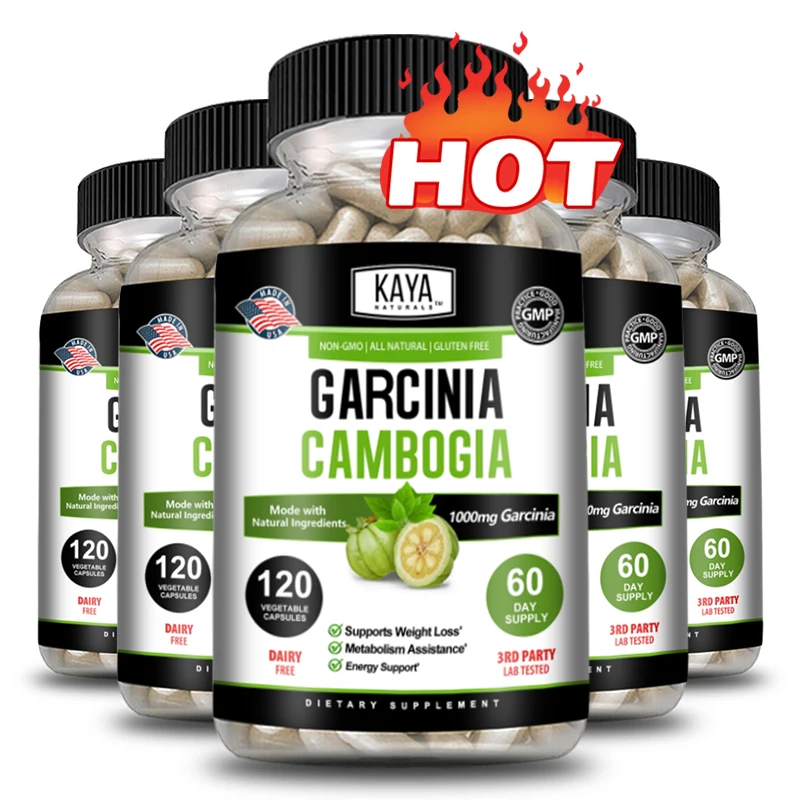 Garcinia Cambogia Extract Capsules 1000 mg Appetite Suppressant for Men and Women, Metabolism, Energy, Colon Cleansing